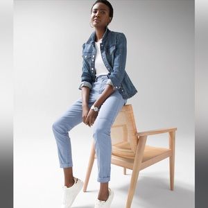 (NWT) WHBM High-Rise Pret-A-Jet Slim Ankle Pant Blue